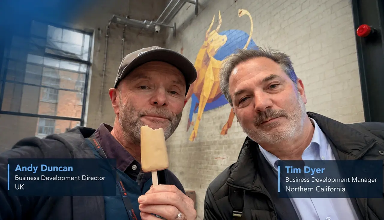 Andy Duncan (Business Development Director, UK) and Tim Dyer (Business Development Manager, Northern California) meeting to support Precision Ceramics customers across the Western United States
